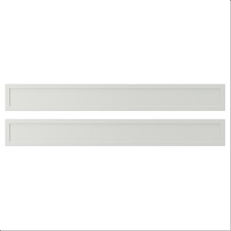 ASPUDDEN アスプウッデン 引き出し前部 - ライトグレー 80x10cm