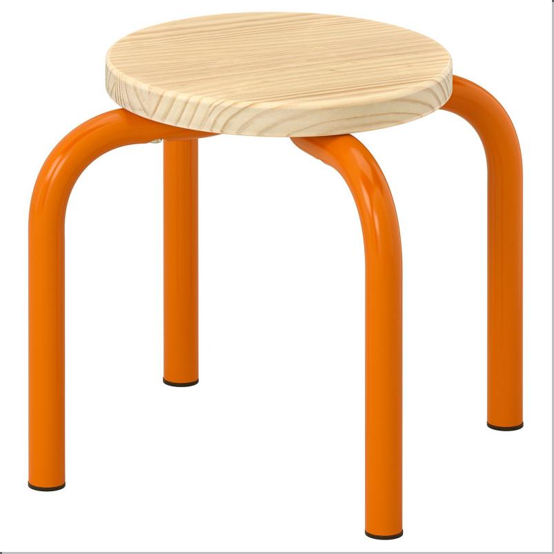 GREJSIMOJS グレイシモイス 子ども用スツール - 木製/オレンジ