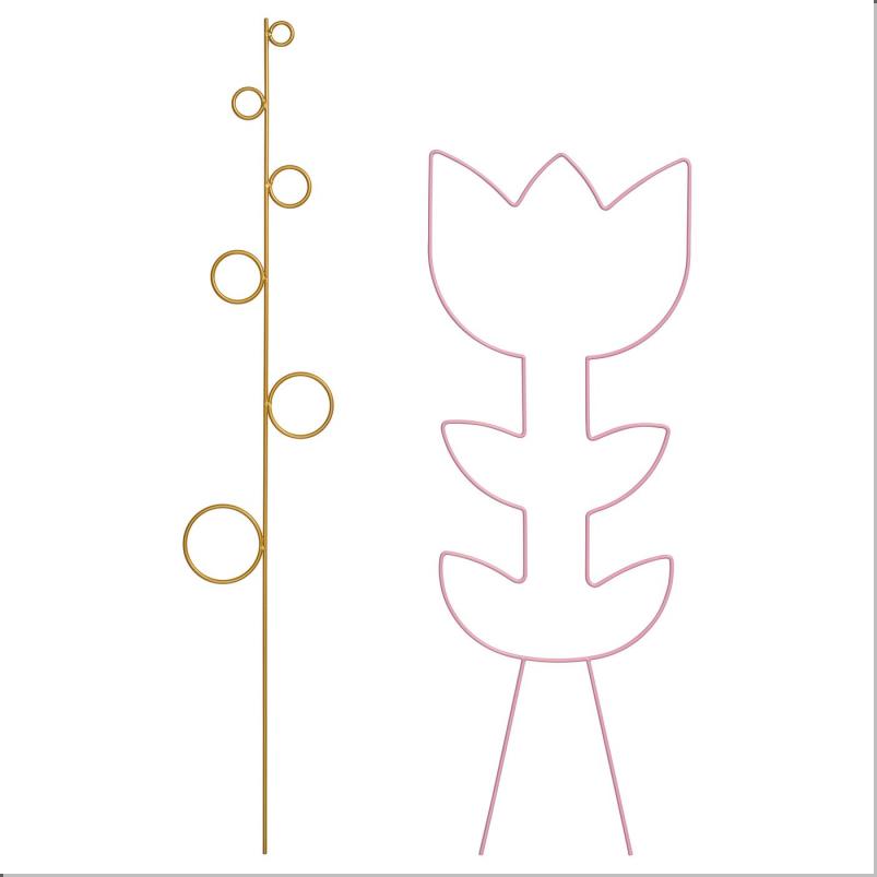 DOFTRIPS ドフトリプス プラントサポート 2点セット - 室内/屋外用/形ミックス