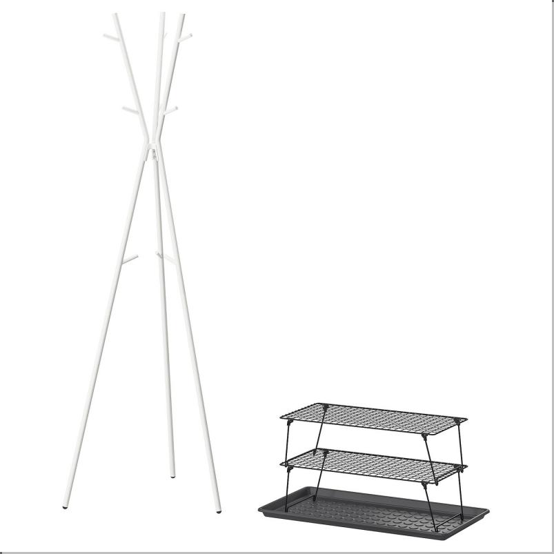GREJIG グレイグ / EKRAR エクラール 玄関用家具4点セット - ホワイト/グレー