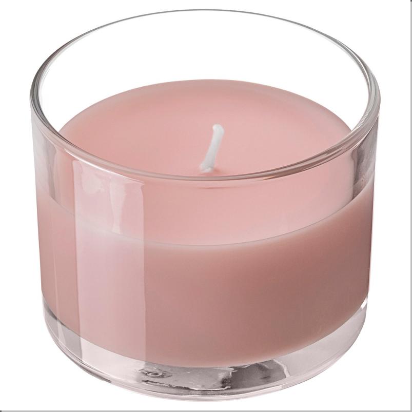LOTSFÅGEL ロッツフォーゲル アロマキャンドル グラス入り - 赤いベリー ライトピンク 20 時間