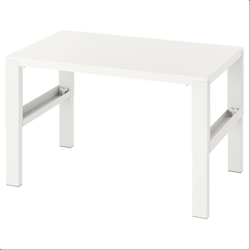 PÅHL ポール デスク - 高さ調節可能 ホワイト 96x58 cm