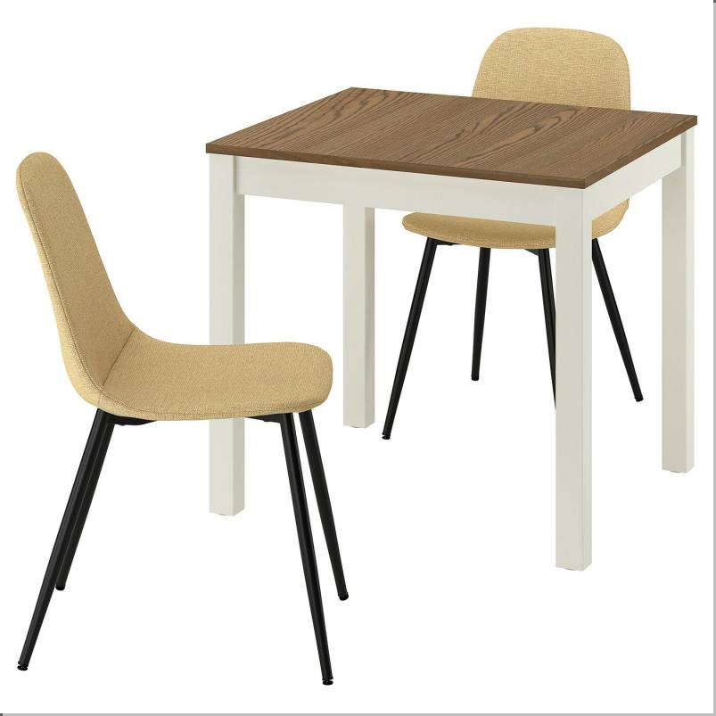 ÅLHULT オールフルト / NORDMANSSKÄR ノルドマンスシェール テーブル&チェア2脚