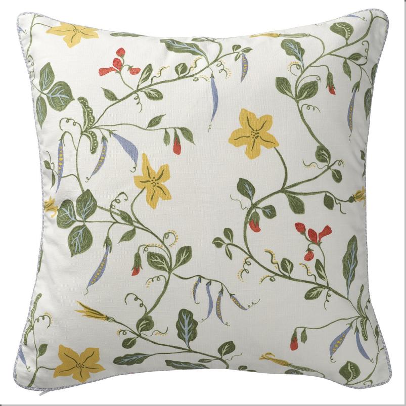 ÄNGSPALPMAL エングスパルプマル クッションカバー - ホワイト/フローラルパターン 50x50 cm